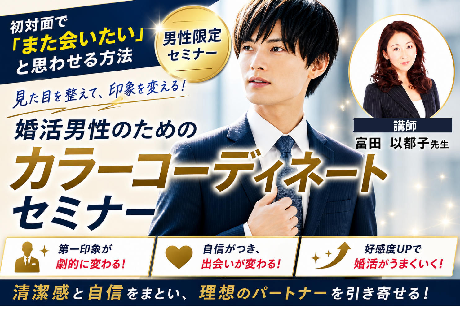 【セミナー】（男性限定）婚活男性のためのカラーコーディネートセミナー