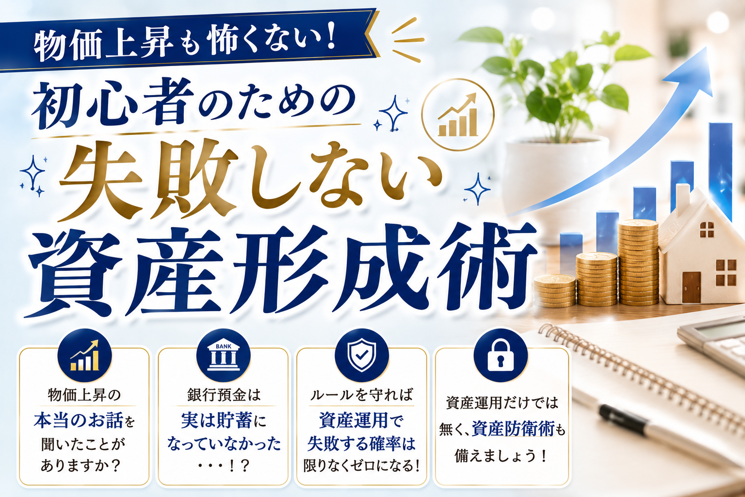 【セミナー】(男女OK)物価上昇も怖くない!初心者のための失敗しない資産形成術